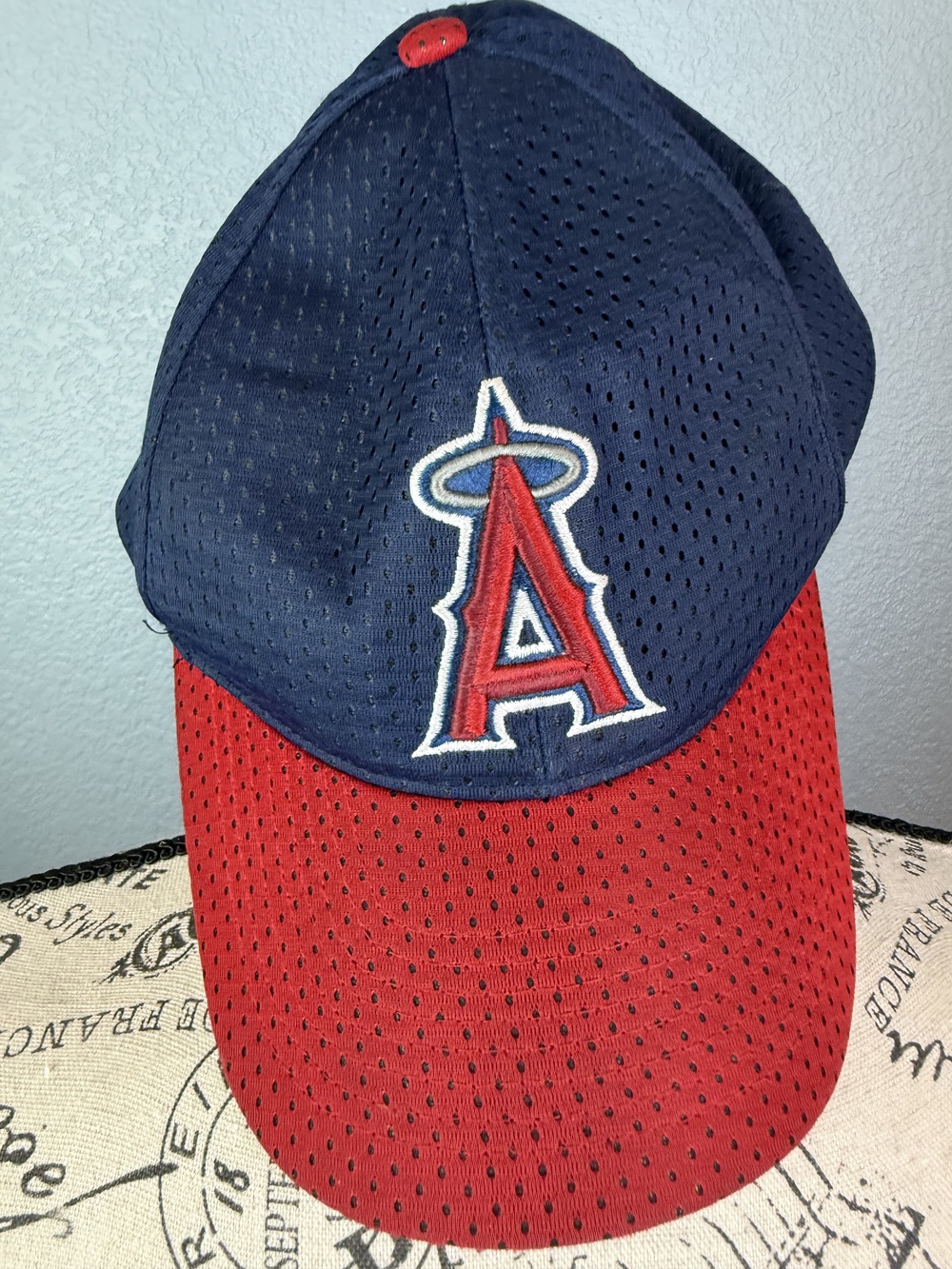 Los Angeles Angels Hat Cap Strap Back Mens Blue Red MLB Baseball Jersey Mesh